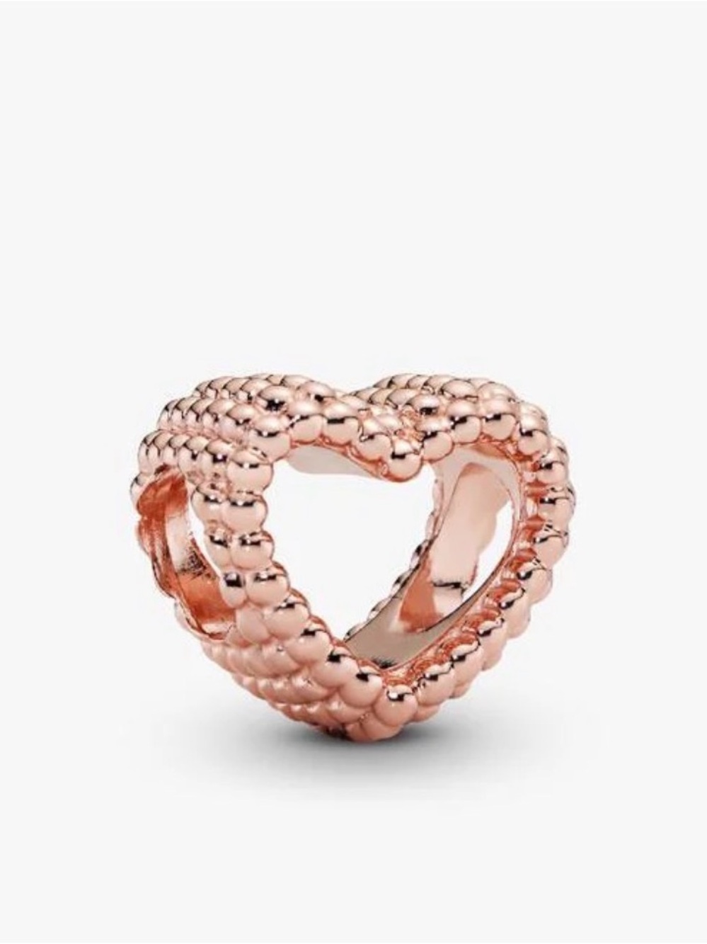 Pandora Rose Gold Beaded Heart Charm